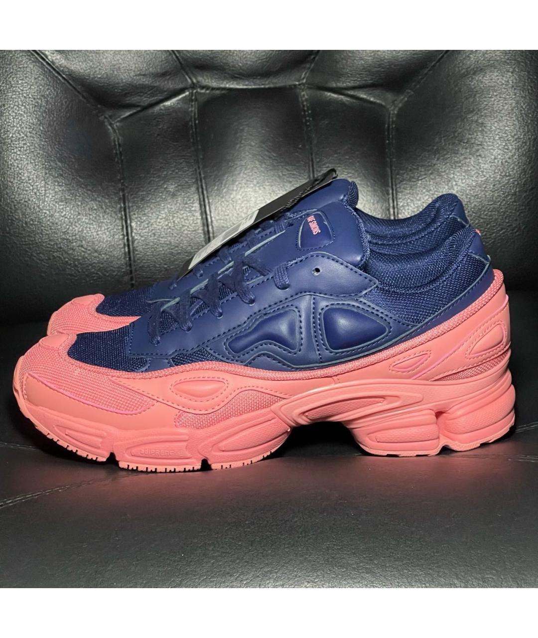 ADIDAS X RAF SIMONS Коралловые текстильные низкие кроссовки / кеды, фото 3