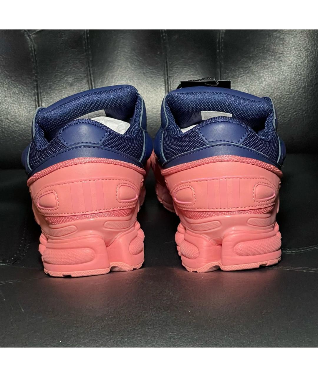 ADIDAS X RAF SIMONS Коралловые текстильные низкие кроссовки / кеды, фото 2