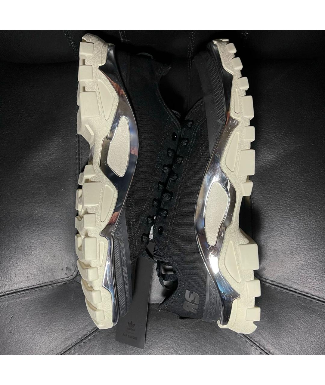 ADIDAS X RAF SIMONS Черные текстильные низкие кроссовки / кеды, фото 5