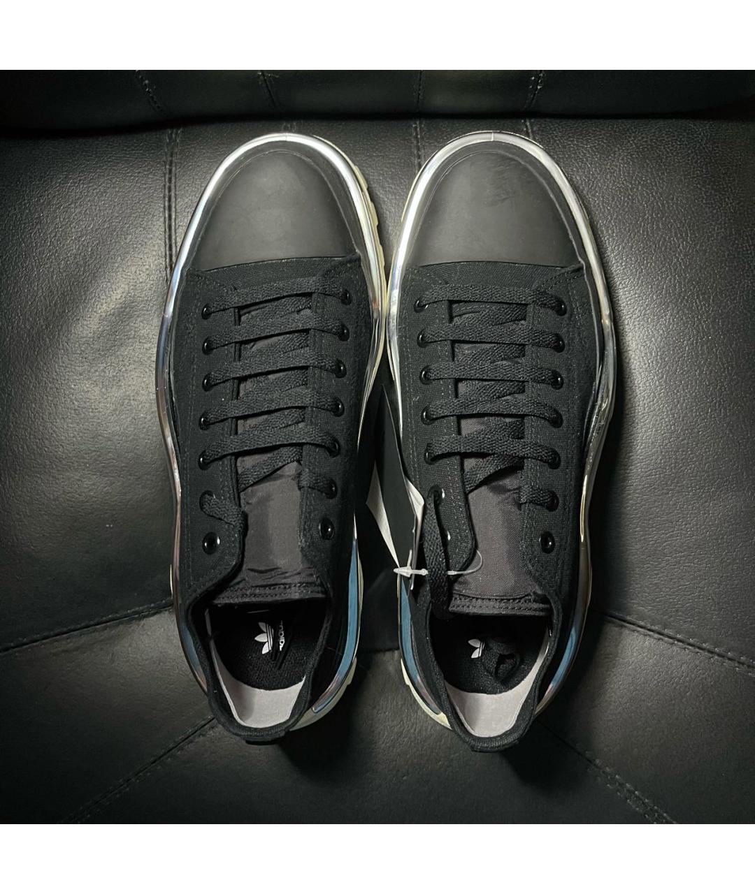 ADIDAS X RAF SIMONS Черные текстильные низкие кроссовки / кеды, фото 6