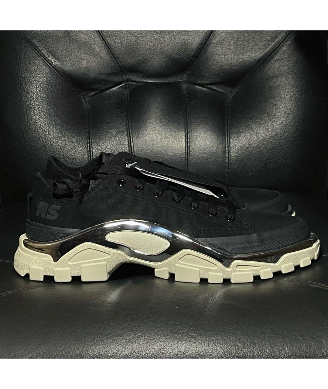 ADIDAS X RAF SIMONS Черные текстильные низкие кроссовки / кеды, фото 9