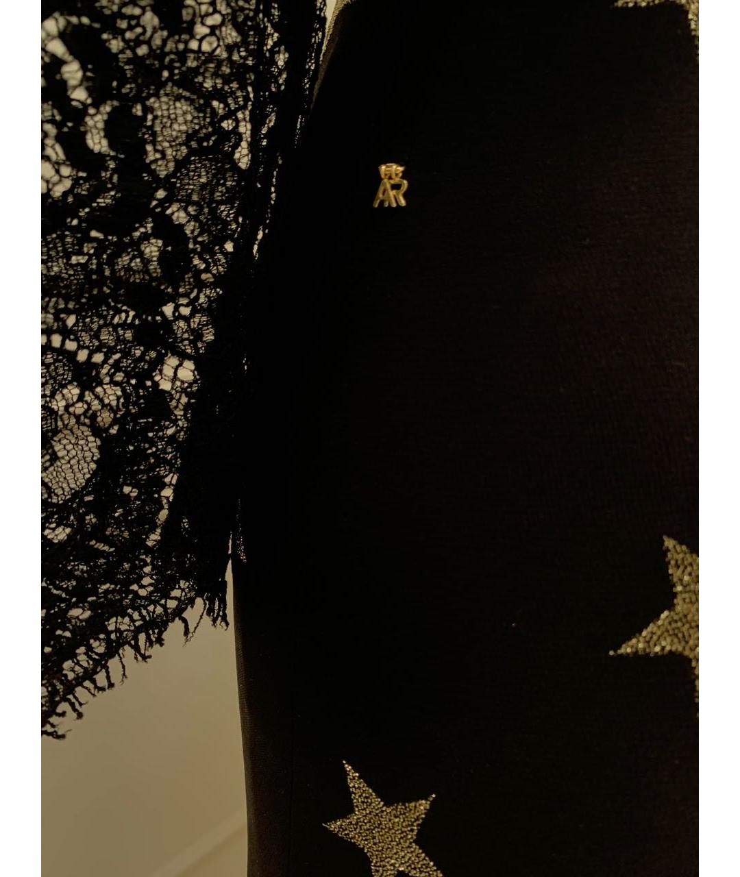 ALESSANDRA RICH Черное шелковое вечернее платье, фото 7