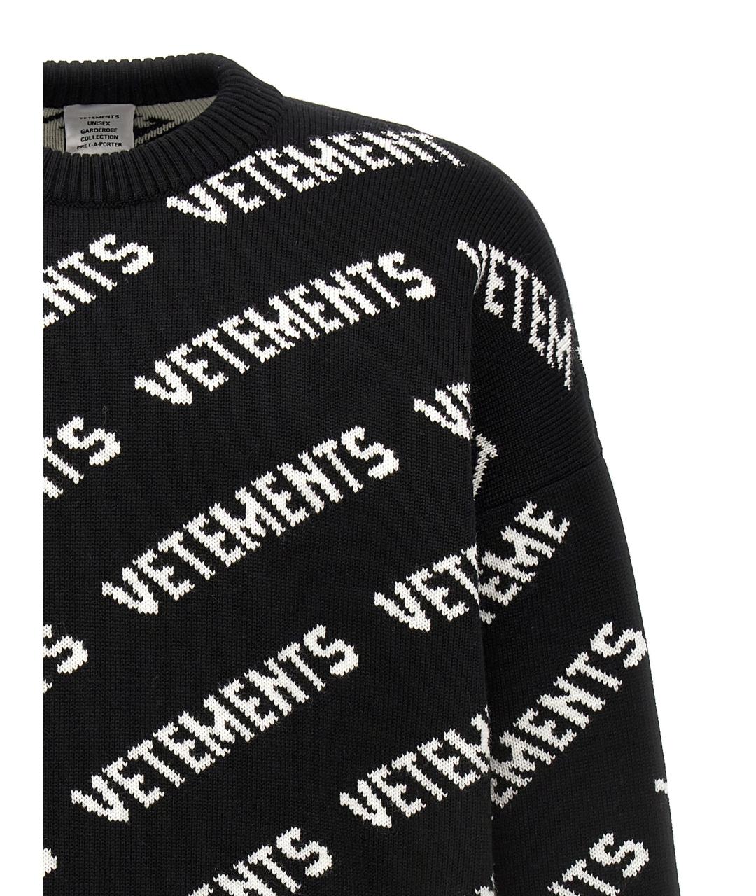 VETEMENTS Черный шерстяной джемпер / свитер, фото 3