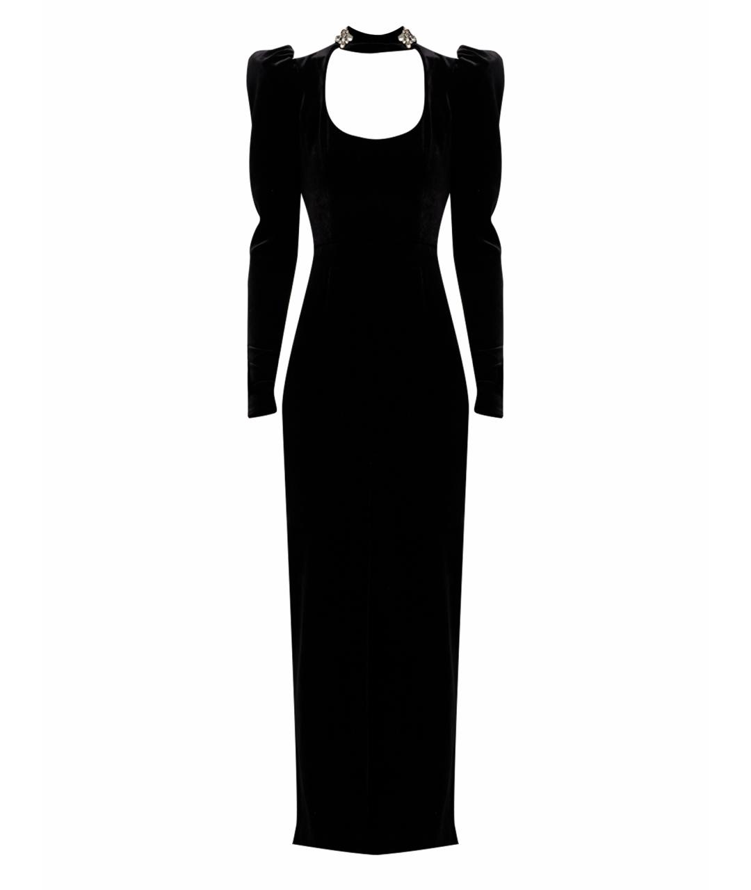 ALESSANDRA RICH Черное вискозное вечернее платье, фото 1