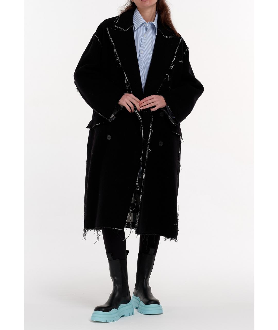 BALENCIAGA Черное шерстяное пальто, фото 6
