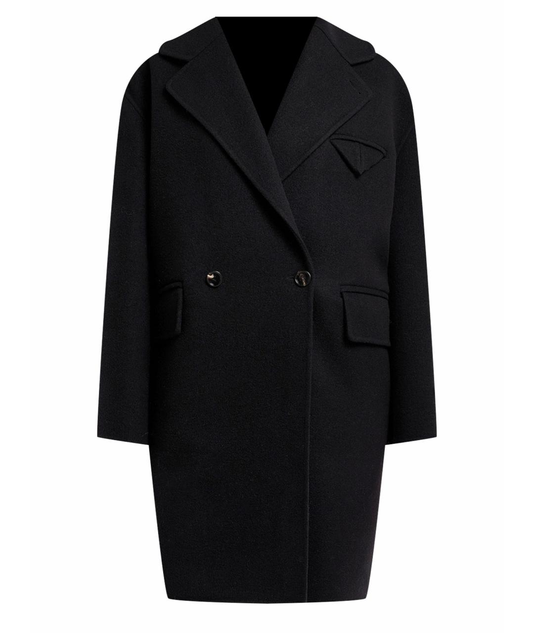 BOTTEGA VENETA Черное шерстяное пальто, фото 1