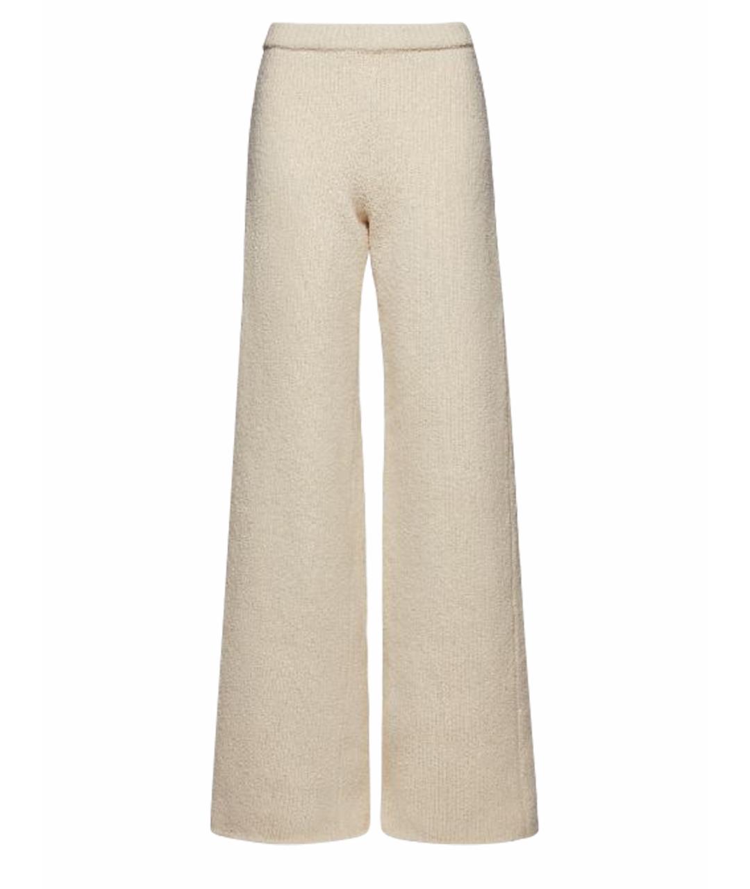 MAGDA BUTRYM Белые шерстяные брюки широкие, фото 1