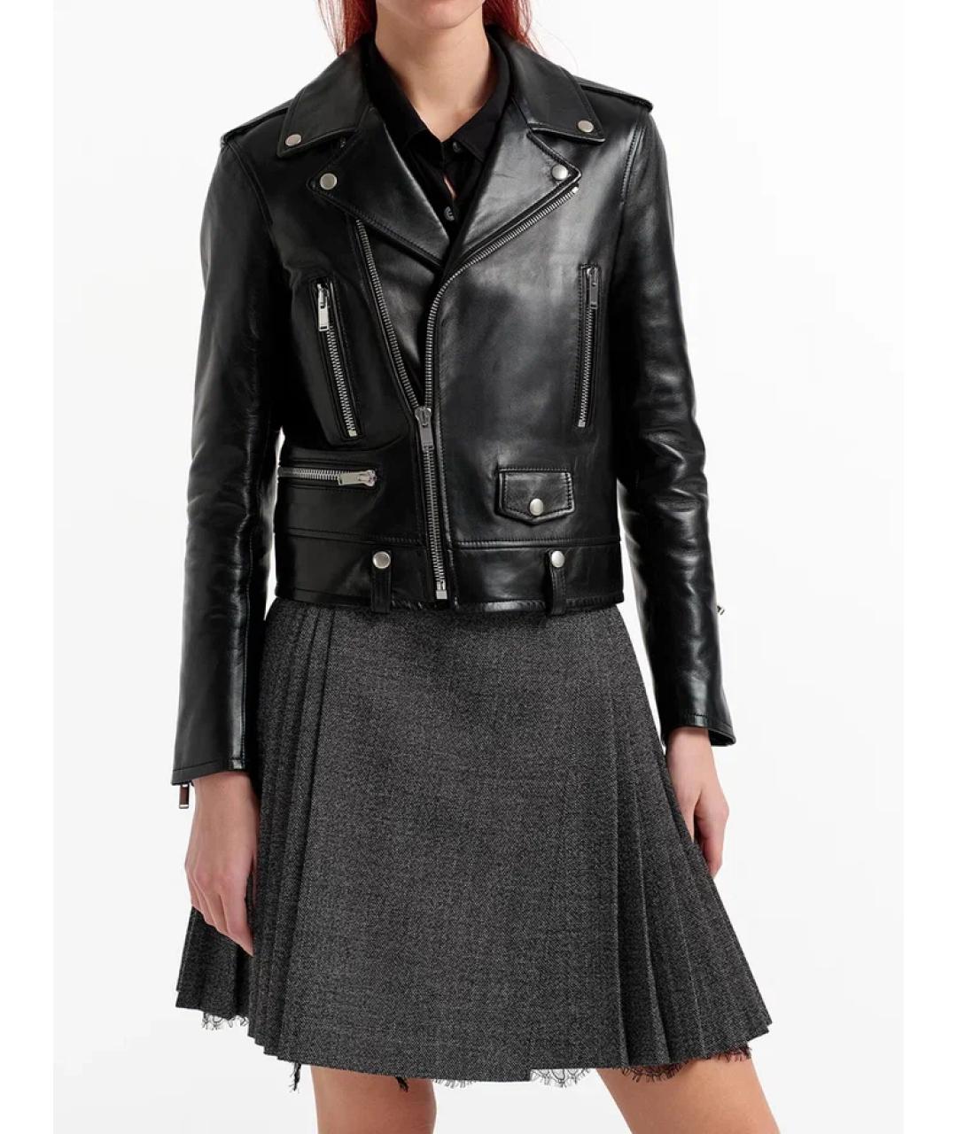 SAINT LAURENT Черная кожаная куртка, фото 6