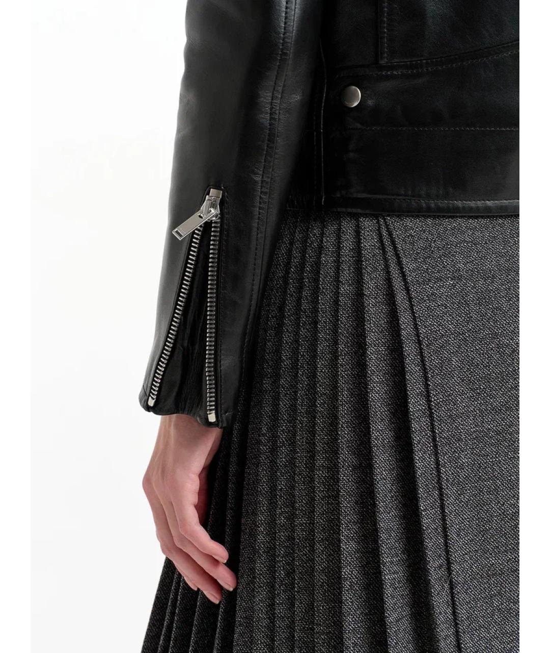 SAINT LAURENT Черная кожаная куртка, фото 3