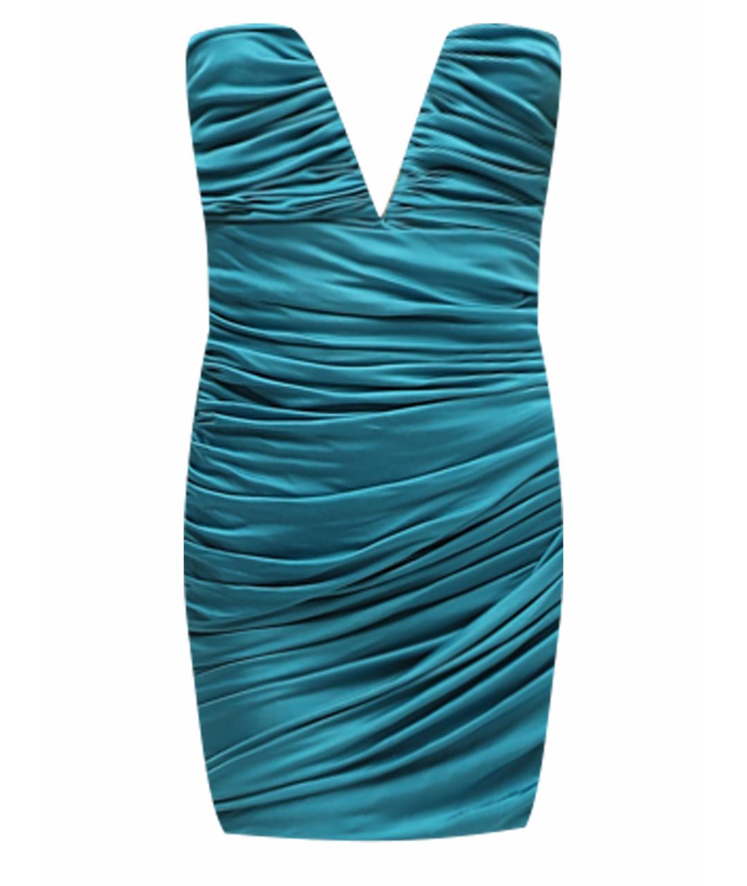 GAUGE81 Голубое вискозное коктейльное платье, фото 1