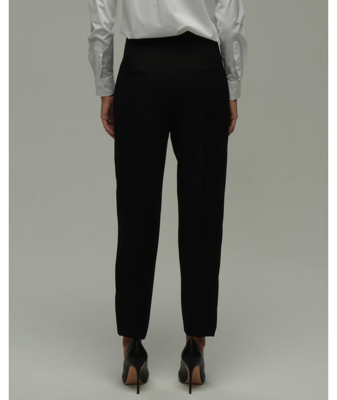 SAINT LAURENT Черные шерстяные брюки широкие, фото 3