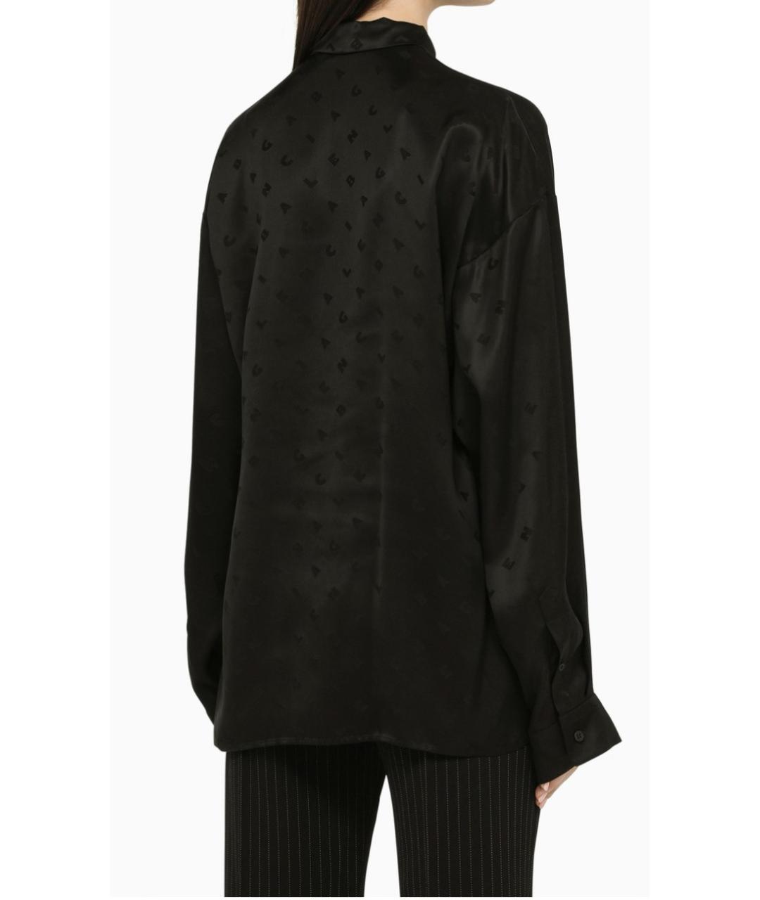 BALENCIAGA Черная вискозная блузы, фото 3