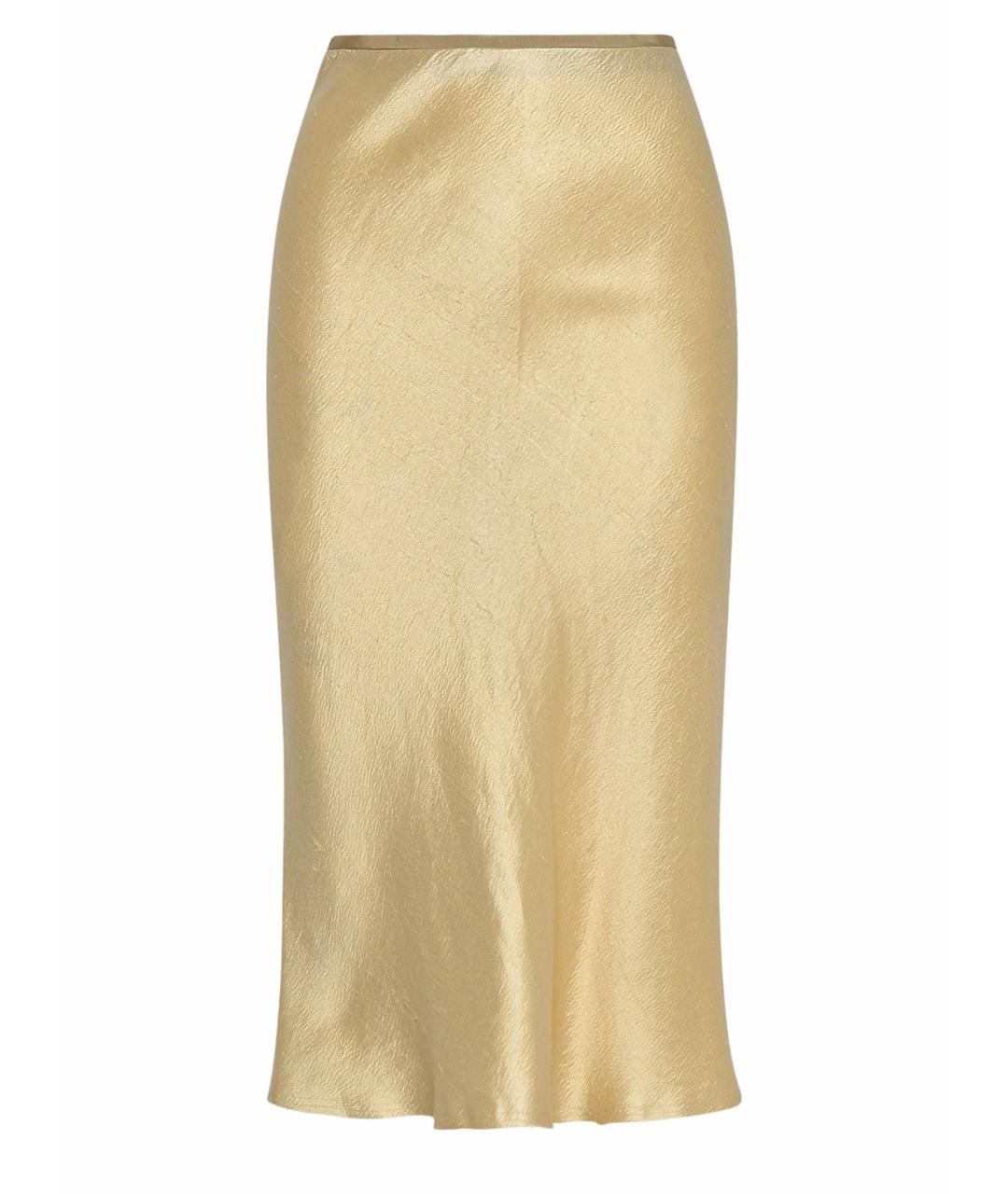 MAISON MARGIELA Бежевая шелковая юбка миди, фото 1