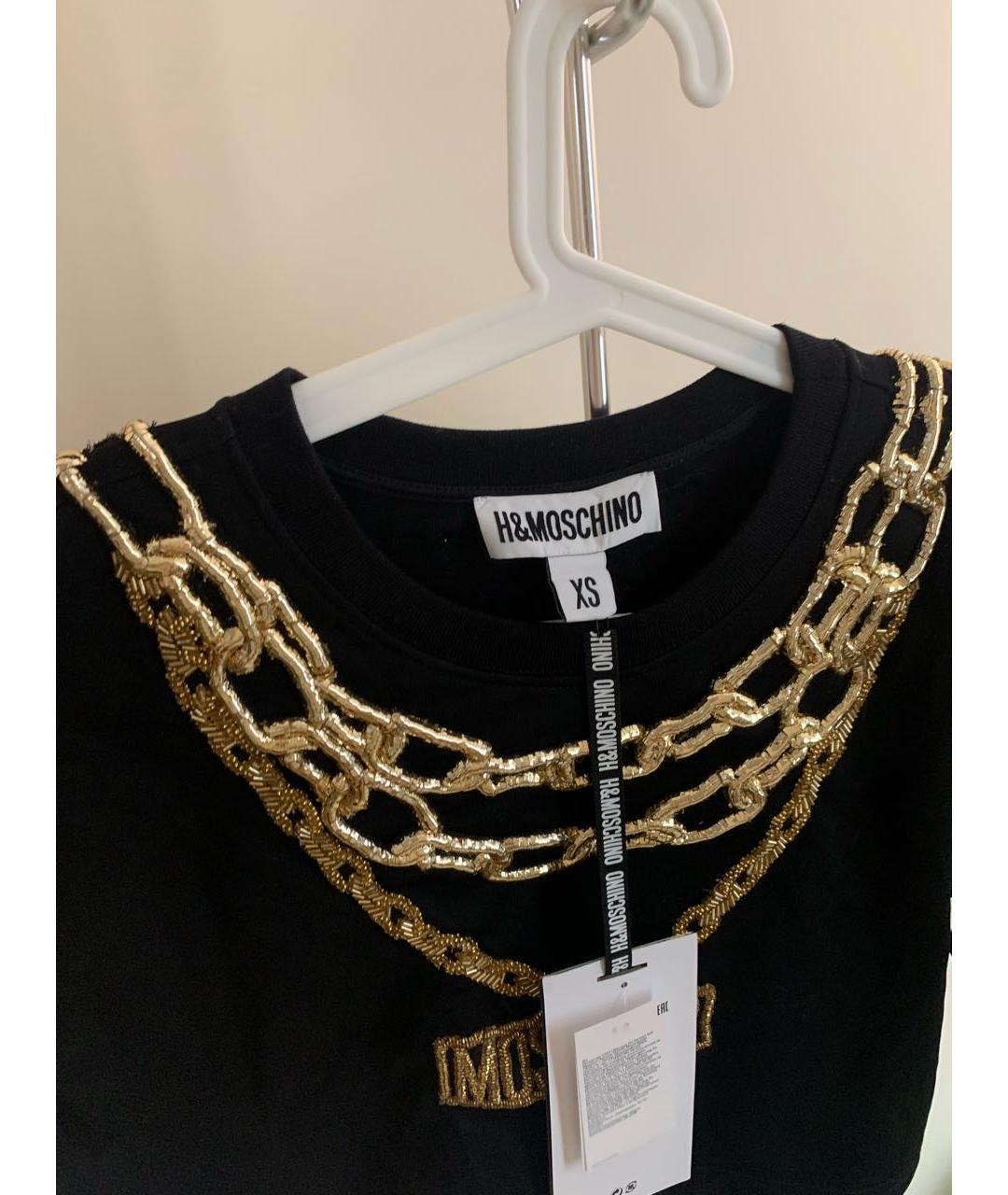 MOSCHINO Черная футболка, фото 3