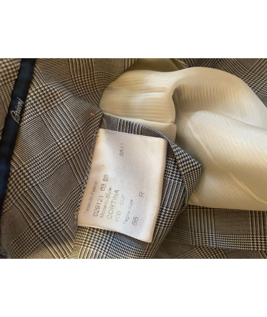 BRIONI Голубые хлопковые повседневные брюки, фото 5