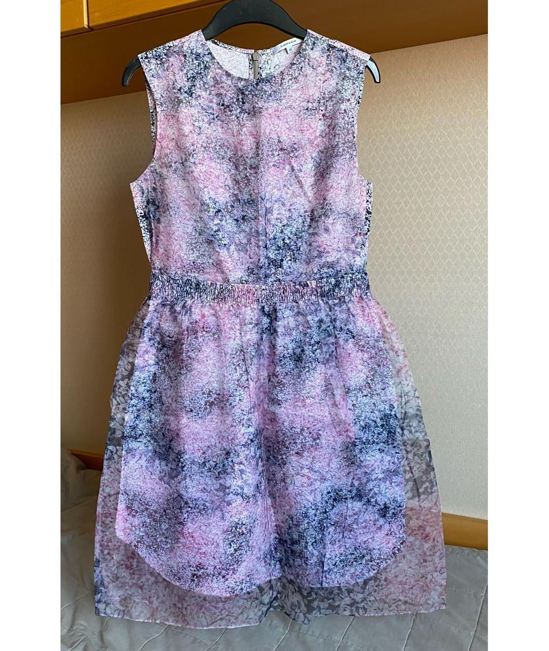 CARVEN Розовое вискозное коктейльное платье, фото 5