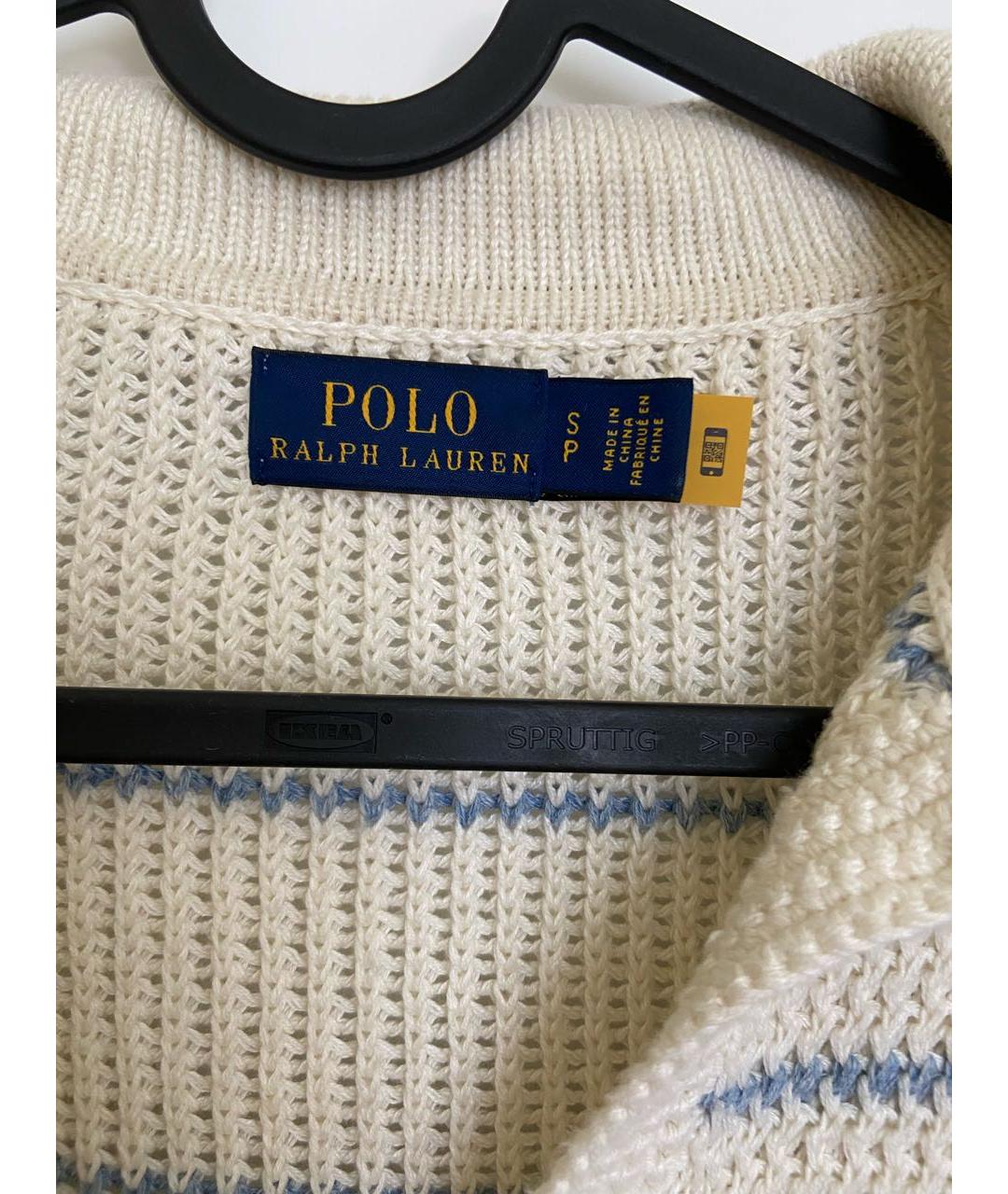POLO RALPH LAUREN Белый хлопковый джемпер / свитер, фото 3
