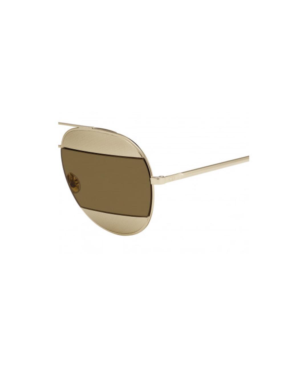 CHRISTIAN DIOR PRE-OWNED Золотые металлические солнцезащитные очки, фото 8