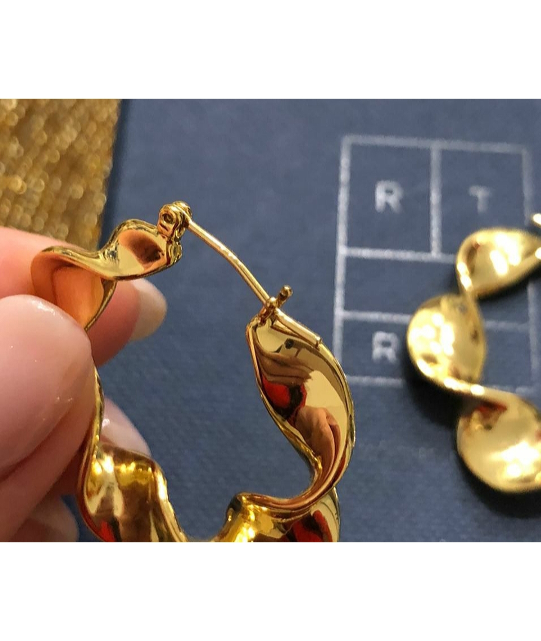 LOEFFLER RANDALL Золотые позолоченные серьги, фото 5