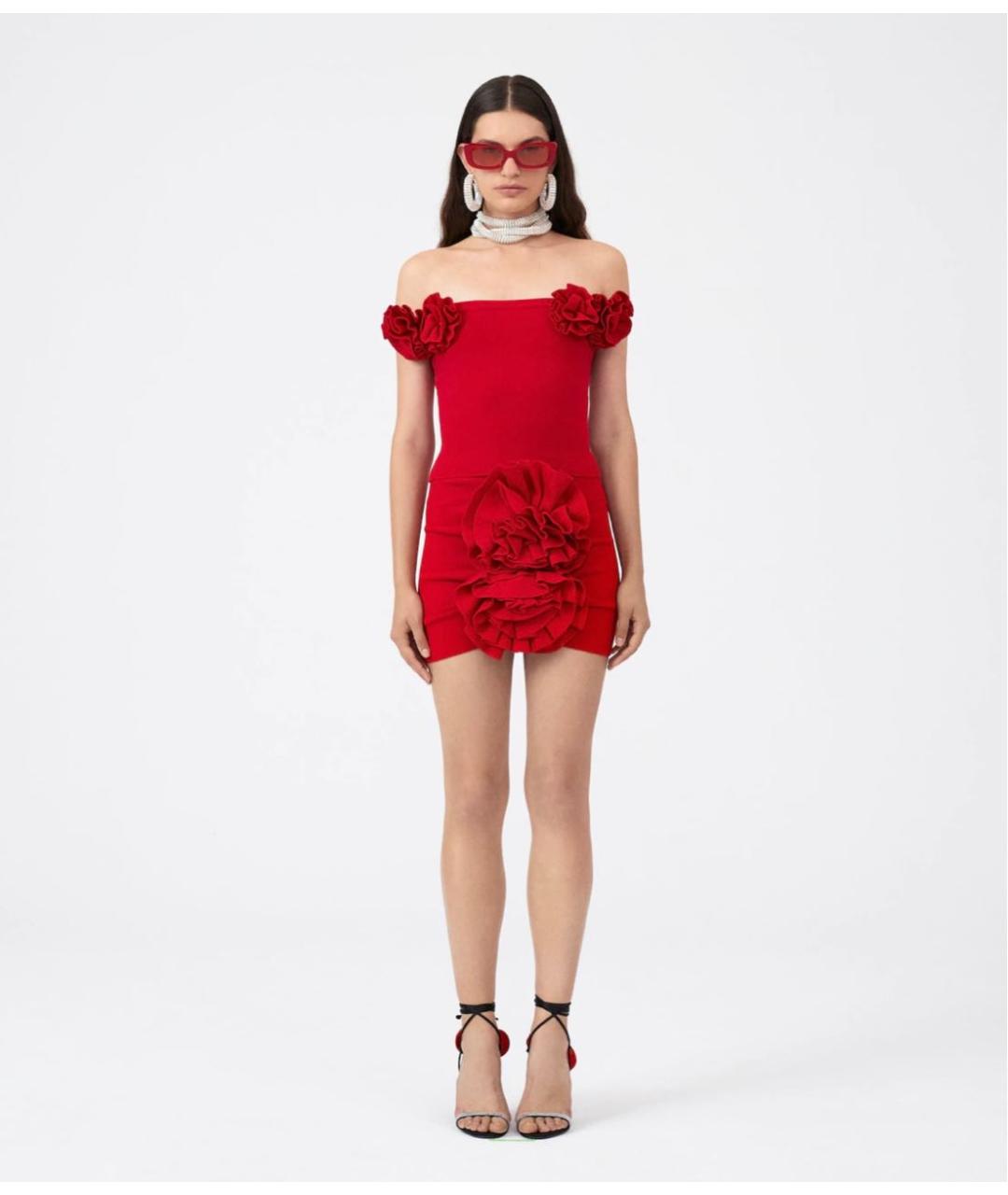 MAGDA BUTRYM Красный вискозный костюм с юбками, фото 9
