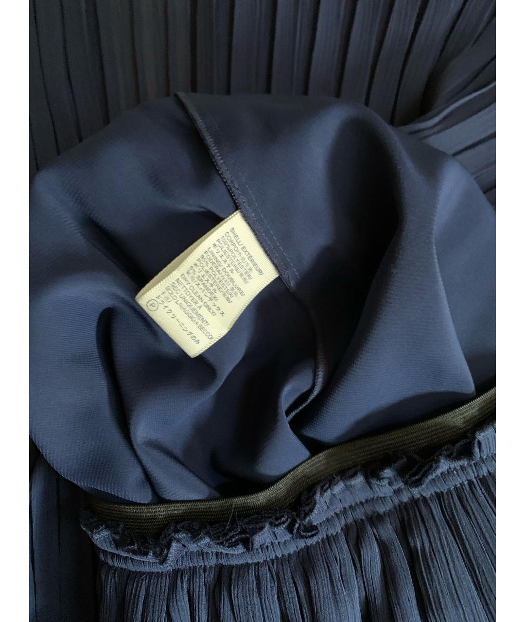 REBECCA MINKOFF Темно-синяя полиэстеровая юбка миди, фото 4