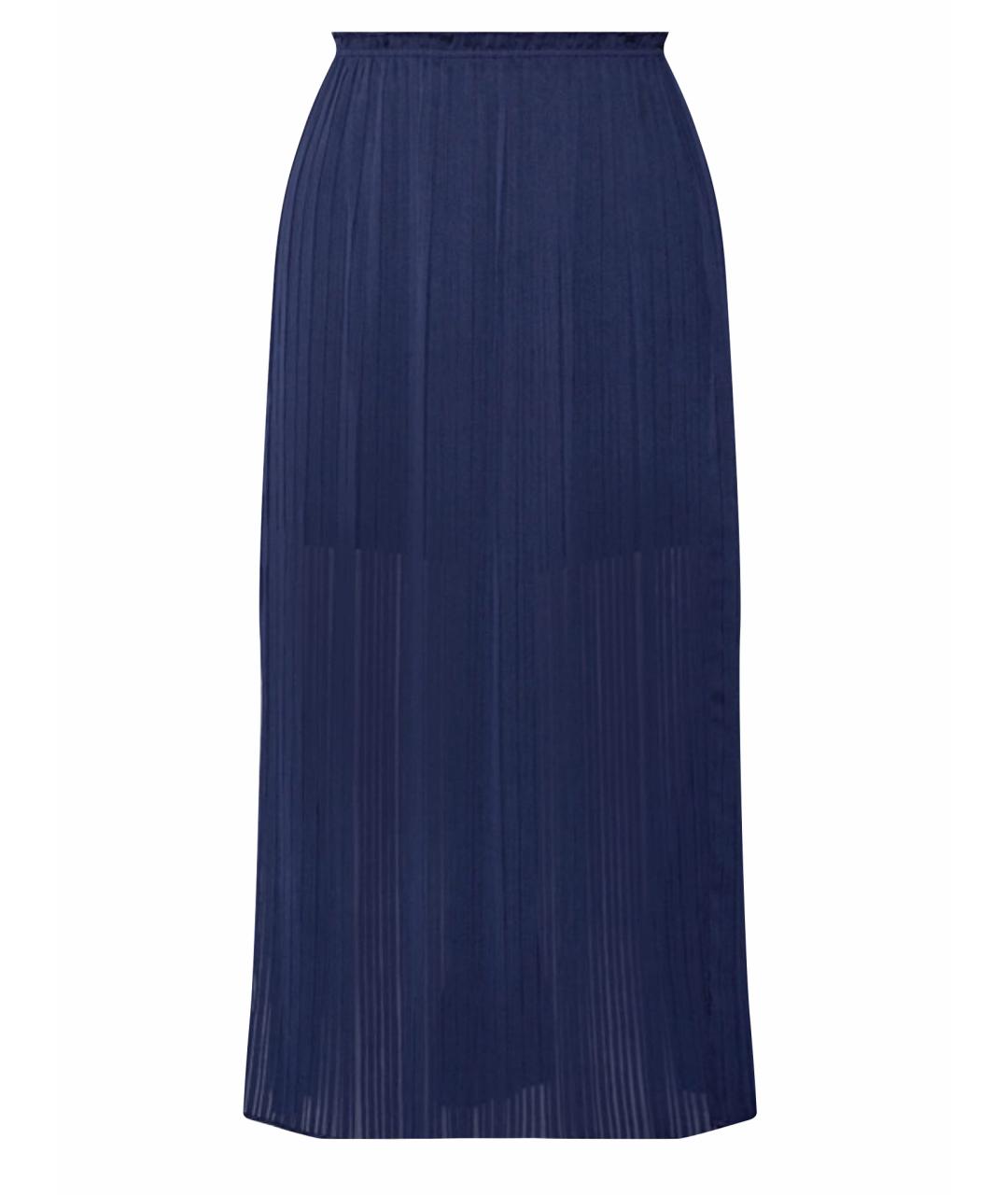 REBECCA MINKOFF Темно-синяя полиэстеровая юбка миди, фото 1