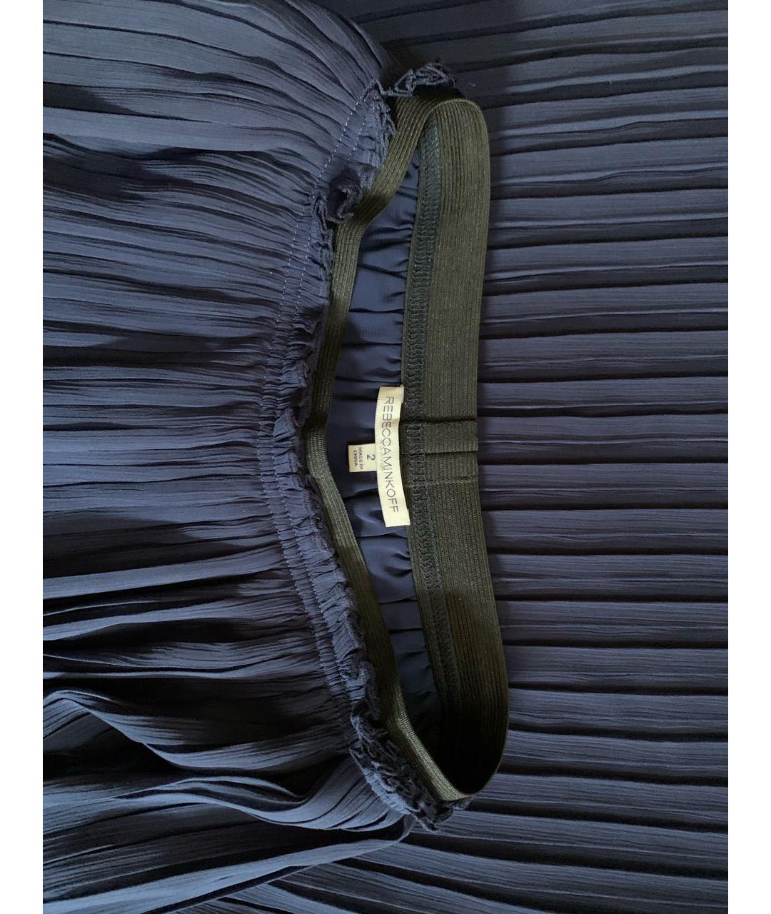 REBECCA MINKOFF Темно-синяя полиэстеровая юбка миди, фото 2