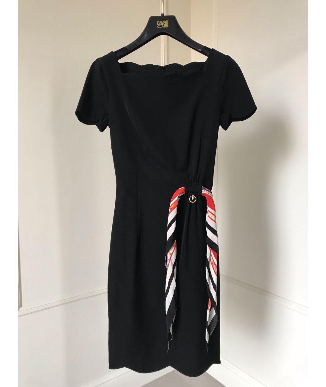 CAVALLI CLASS Черное полиамидовое повседневное платье, фото 9