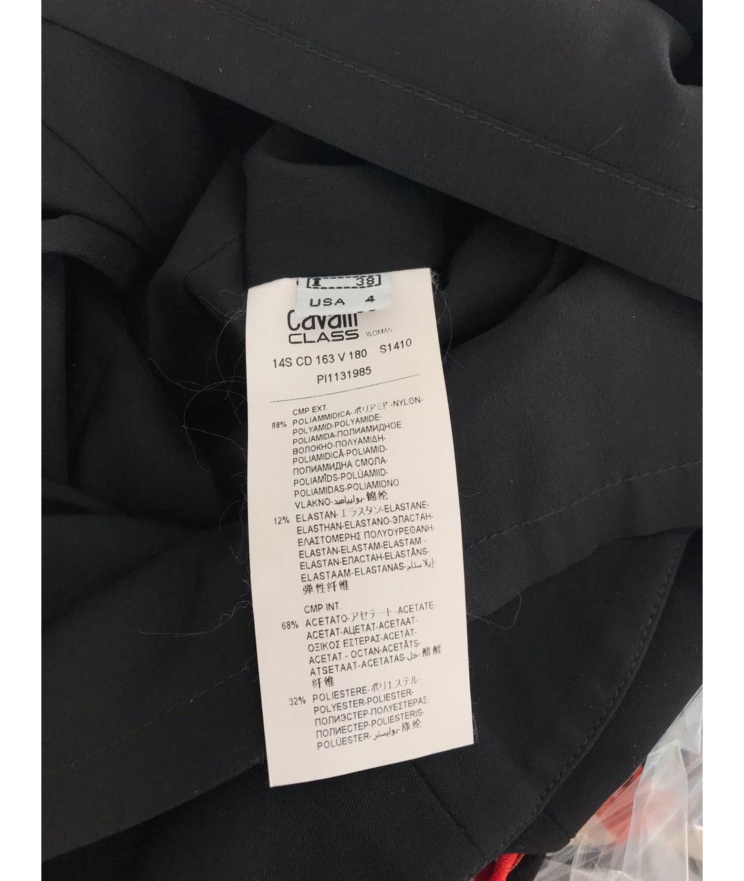 CAVALLI CLASS Черное полиамидовое повседневное платье, фото 6