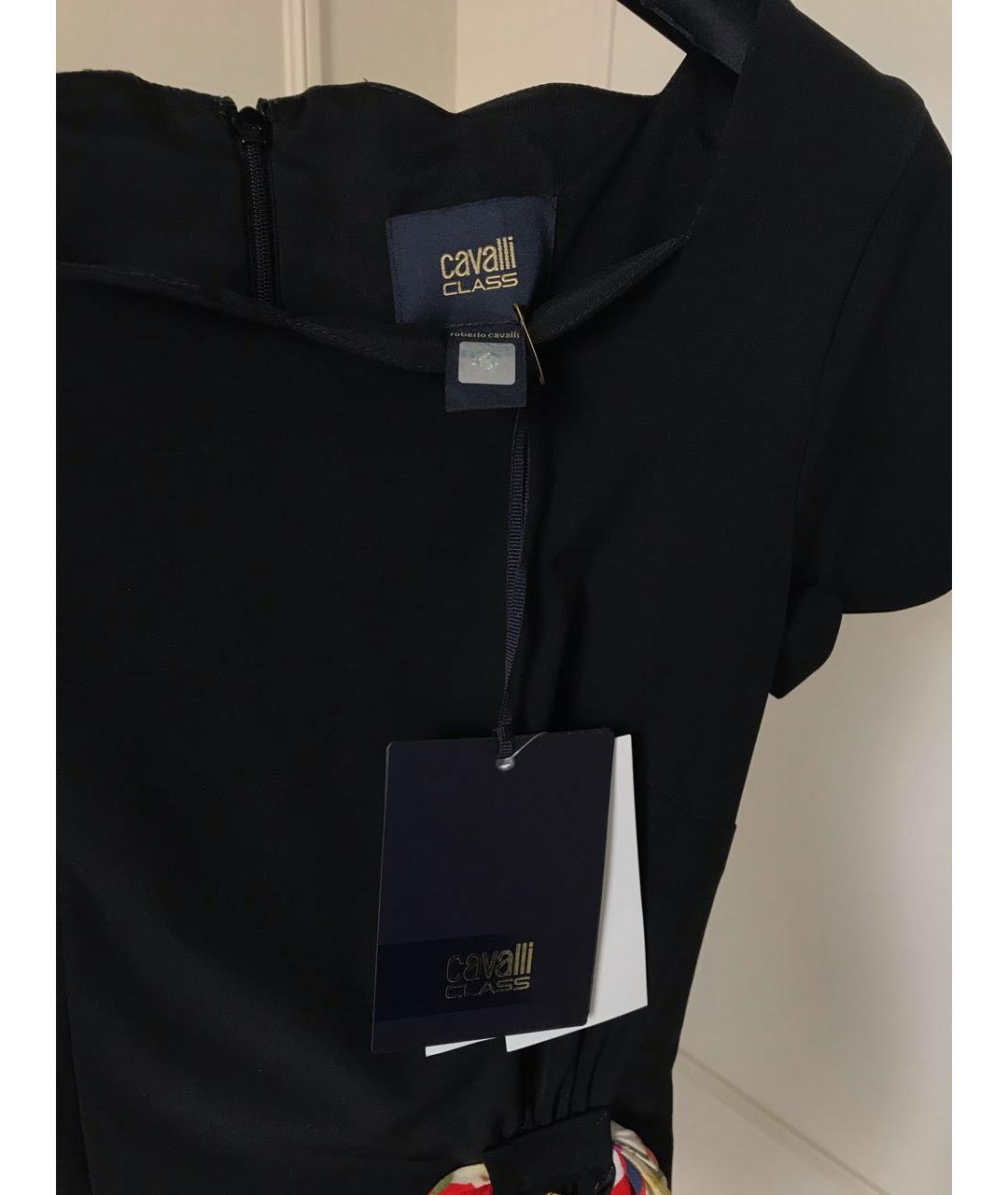 CAVALLI CLASS Черное полиамидовое повседневное платье, фото 7