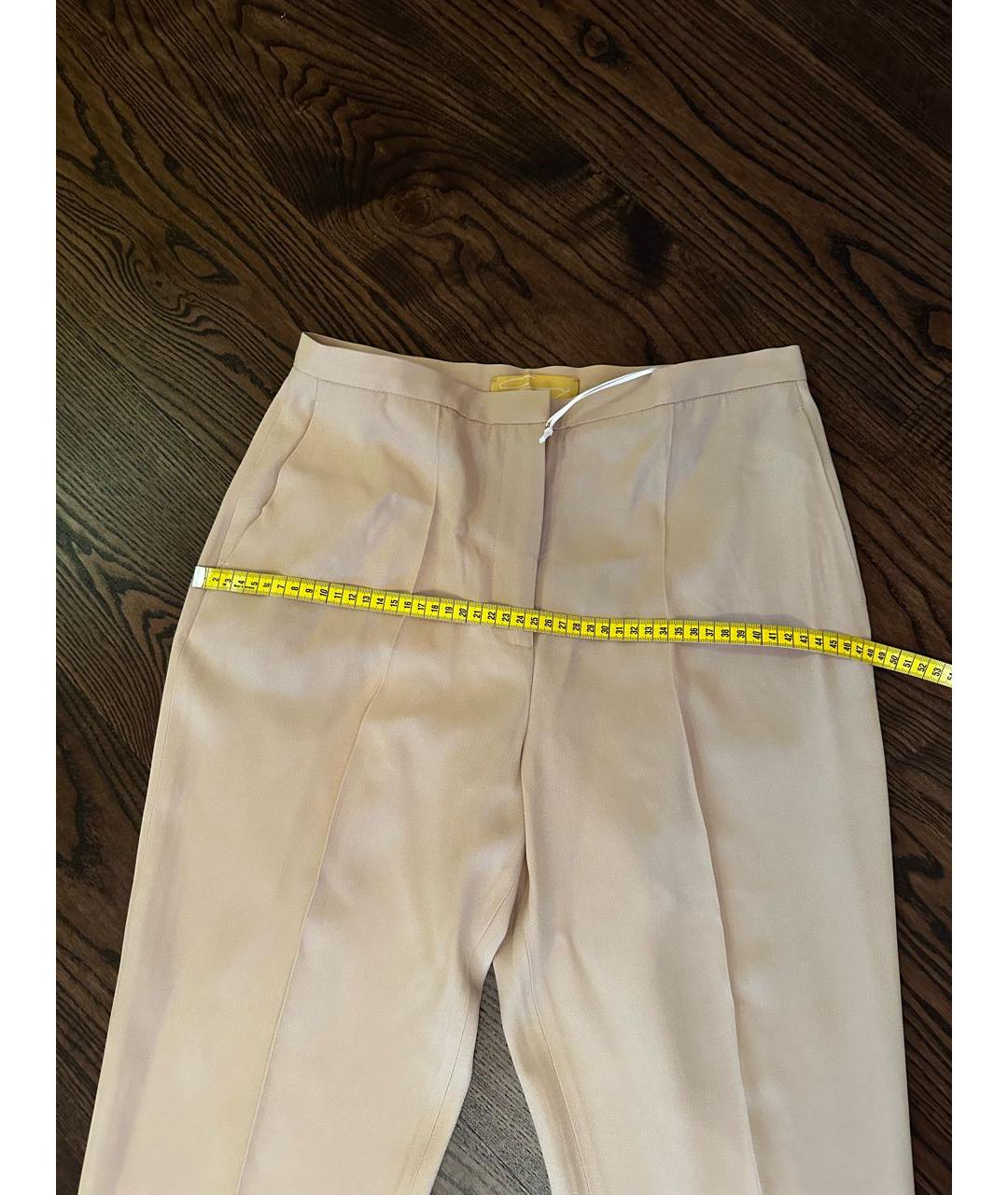 GENNY Бежевые ацетатные брюки узкие, фото 4