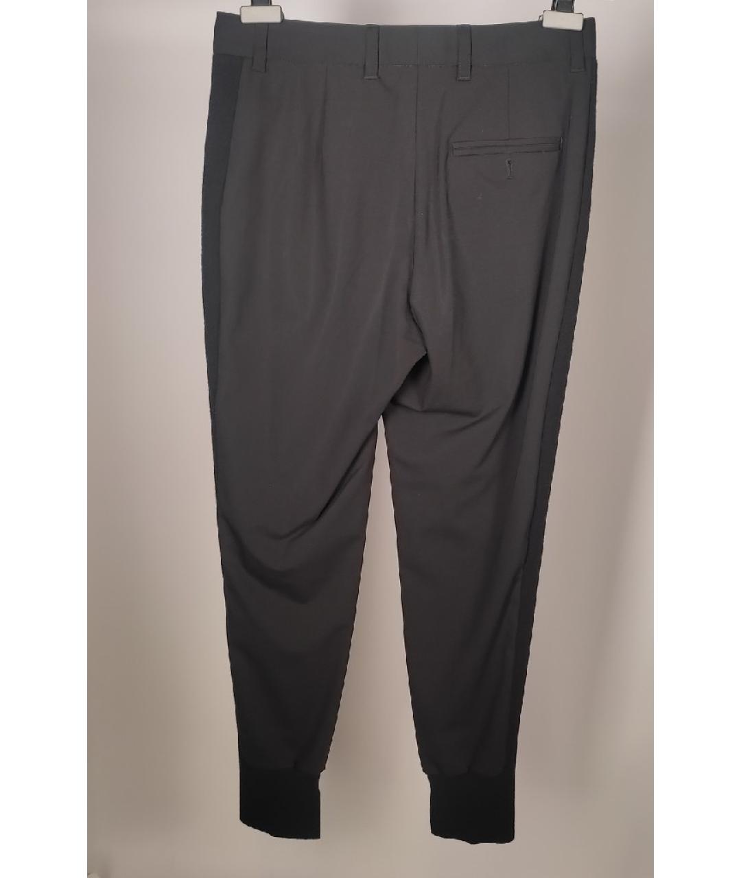 3.1 PHILLIP LIM Черные шерстяные прямые брюки, фото 2