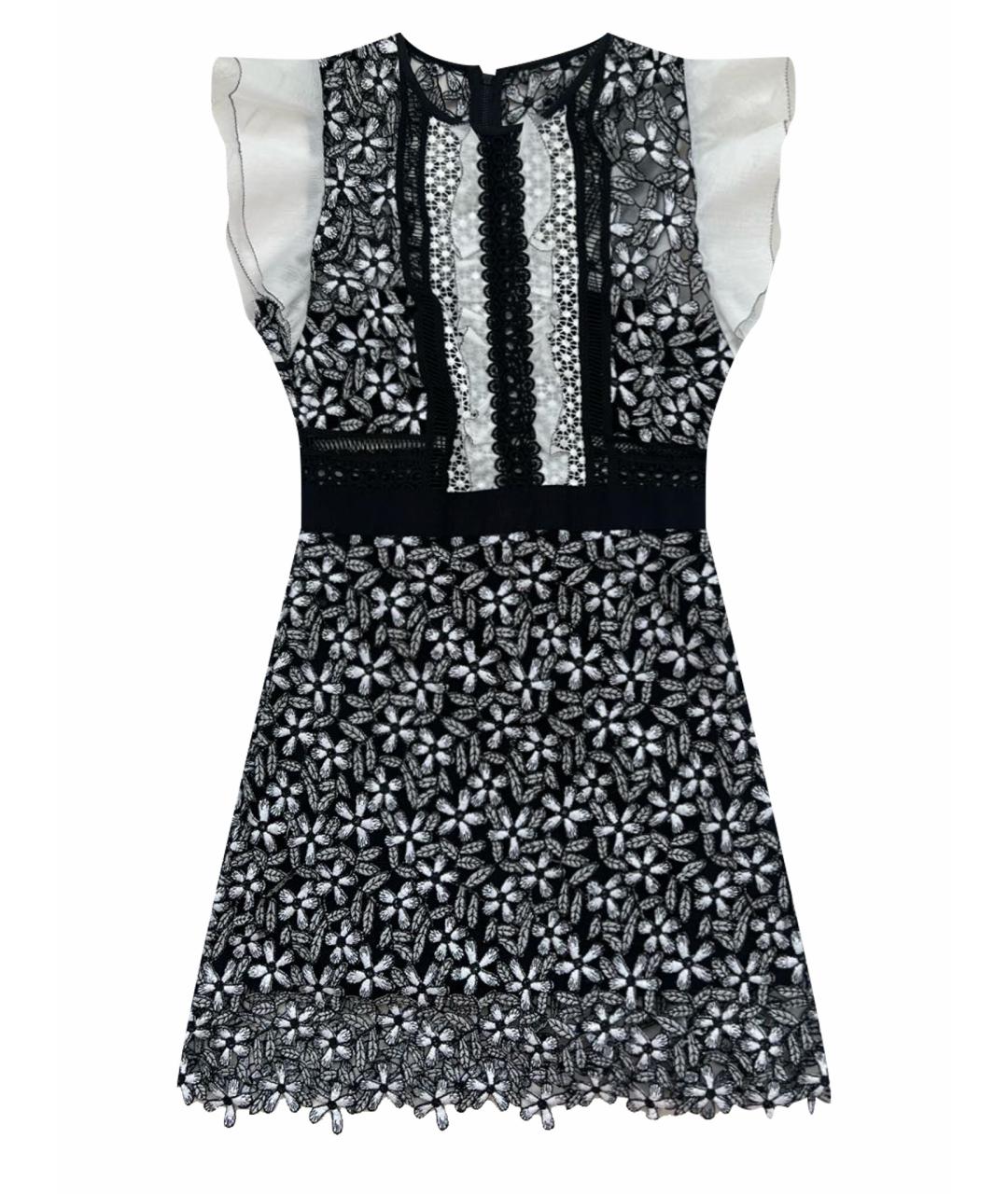 SELF-PORTRAIT Черное полиэстеровое коктейльное платье, фото 1
