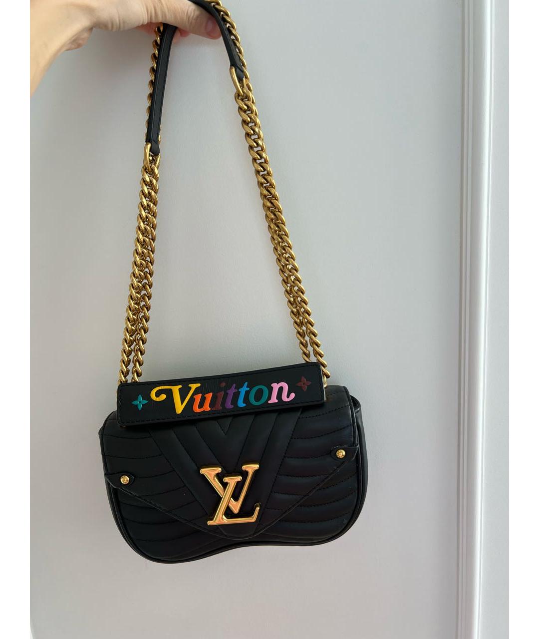 LOUIS VUITTON PRE-OWNED Черная кожаная сумка через плечо, фото 2