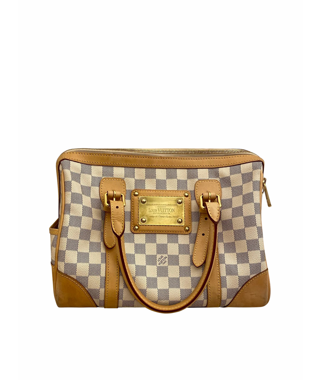 LOUIS VUITTON PRE-OWNED Бежевая кожаная сумка тоут, фото 1