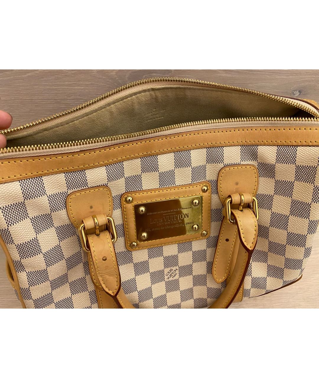 LOUIS VUITTON PRE-OWNED Бежевая кожаная сумка тоут, фото 3