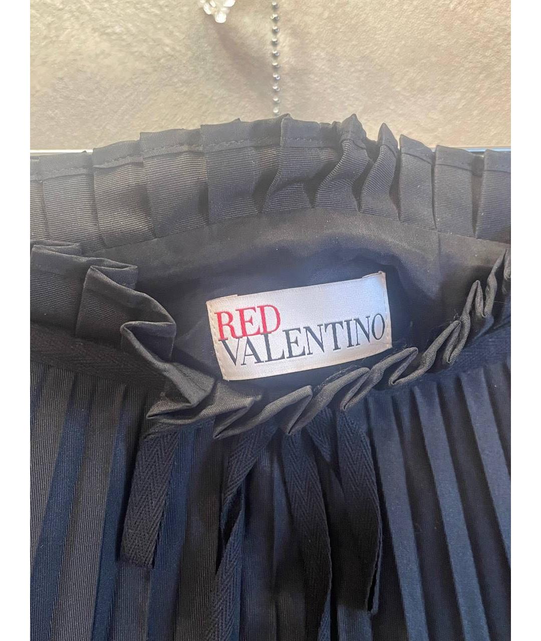 RED VALENTINO Черная полиэстеровая юбка миди, фото 6