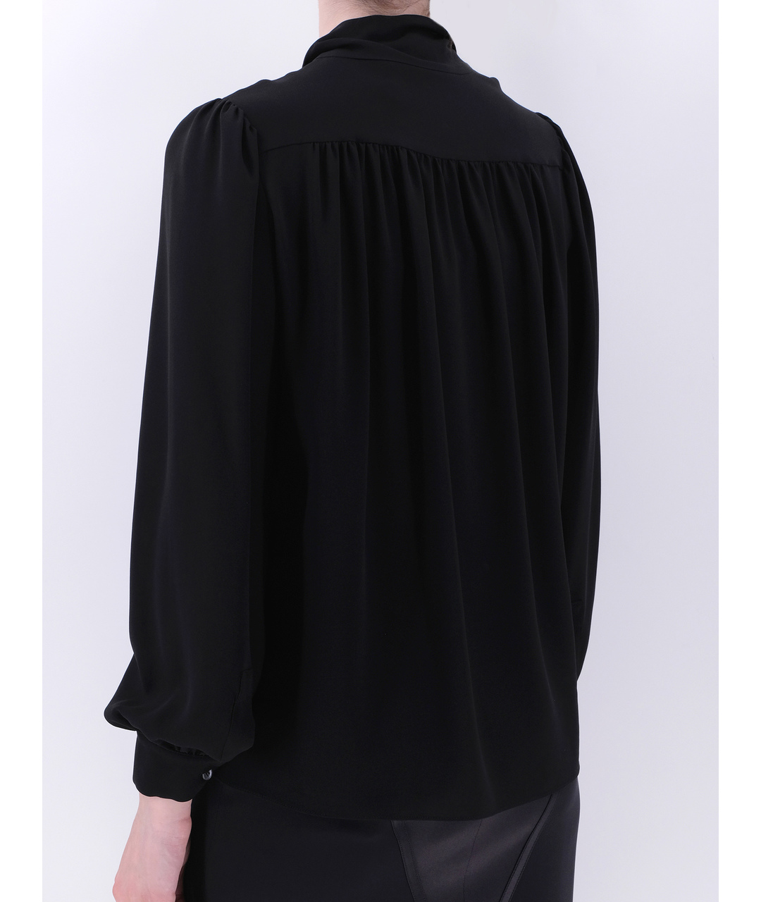 MICHAEL KORS Черная шелковая рубашка, фото 3