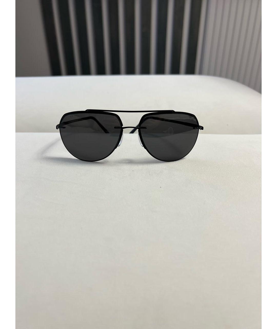 SILHOUETTE Черные металлические солнцезащитные очки, фото 6