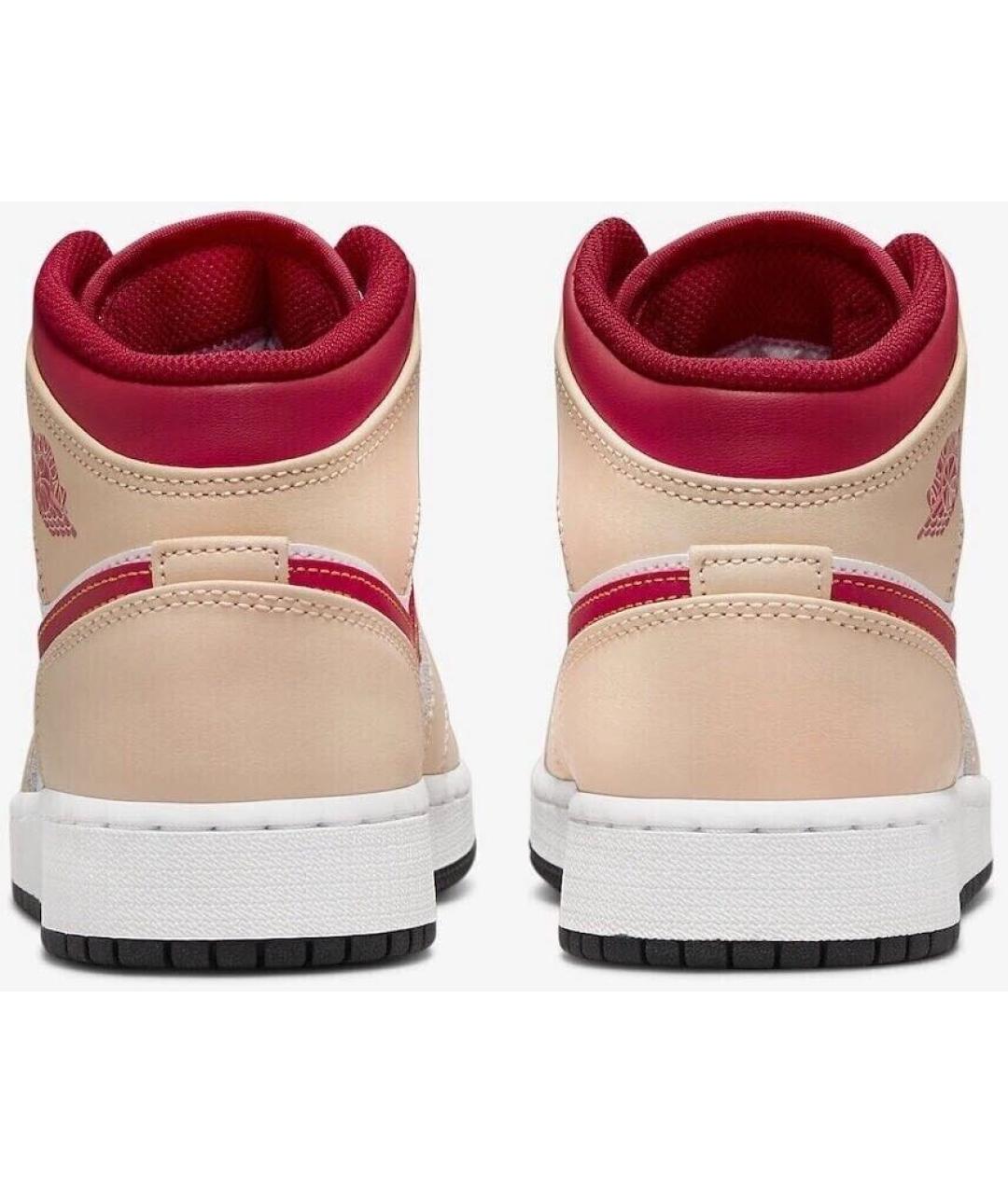 JORDAN Бежевые кожаные кроссовки, фото 4