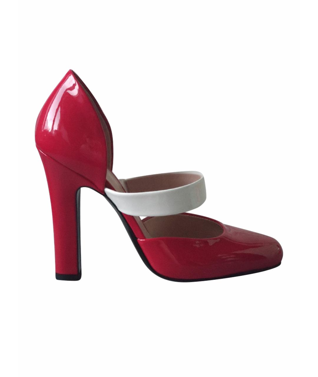 BOTTEGA VENETA Красные кожаные туфли, фото 1