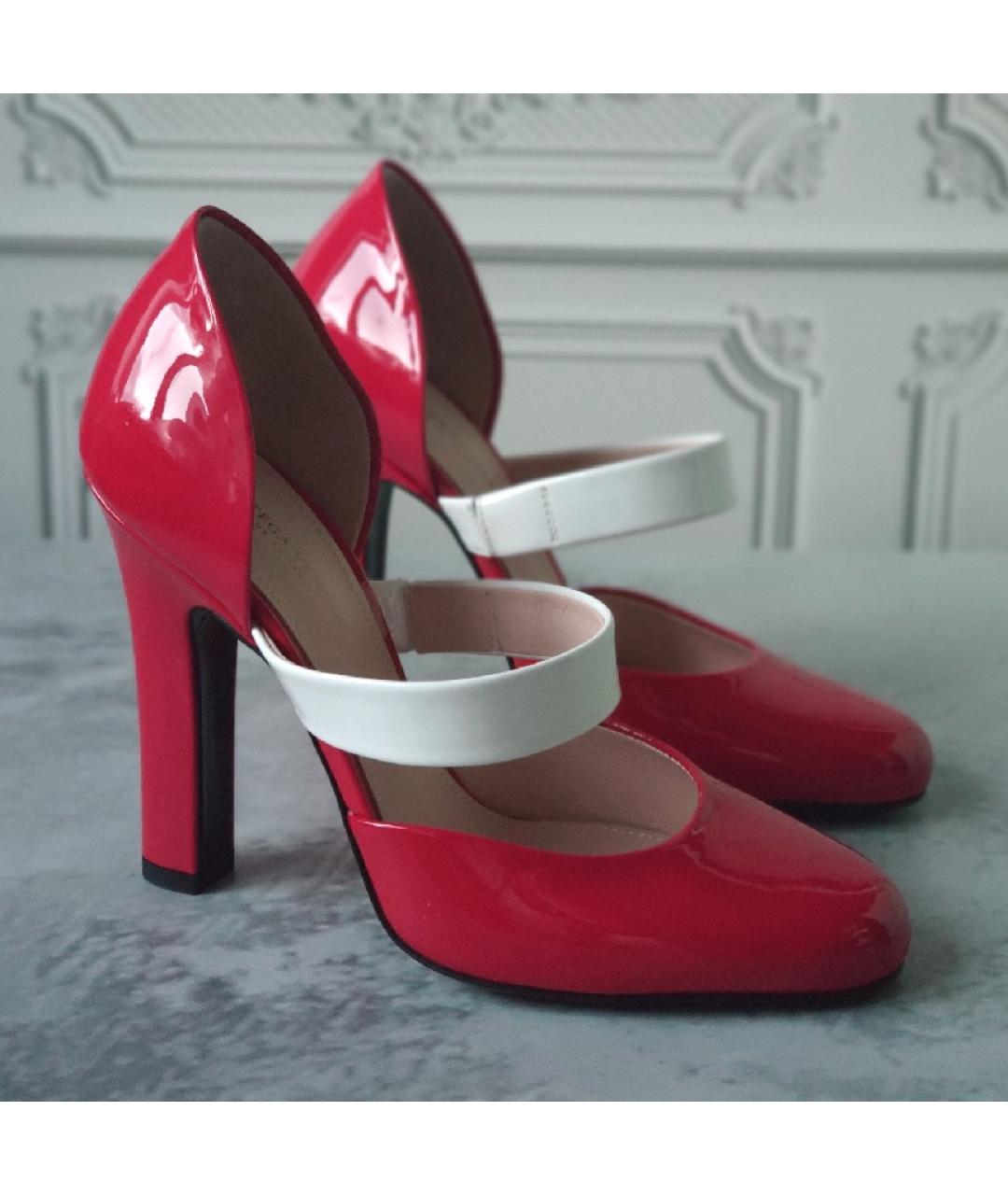 BOTTEGA VENETA Красные кожаные туфли, фото 3
