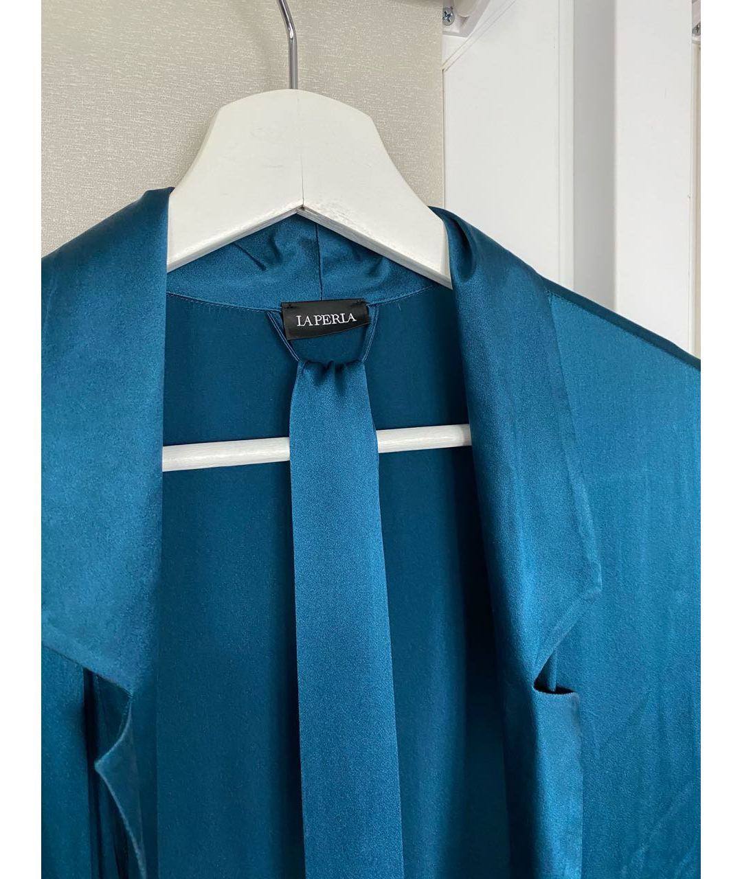 LA PERLA Синяя шелковая пижама, фото 3