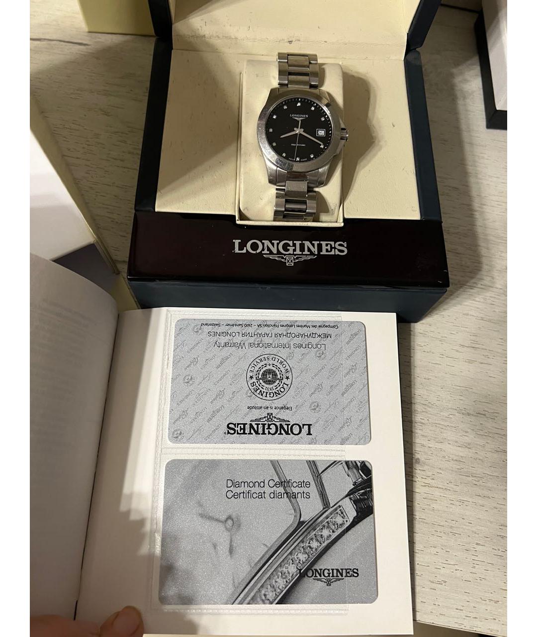 LONGINES Серебряные металлические часы, фото 5