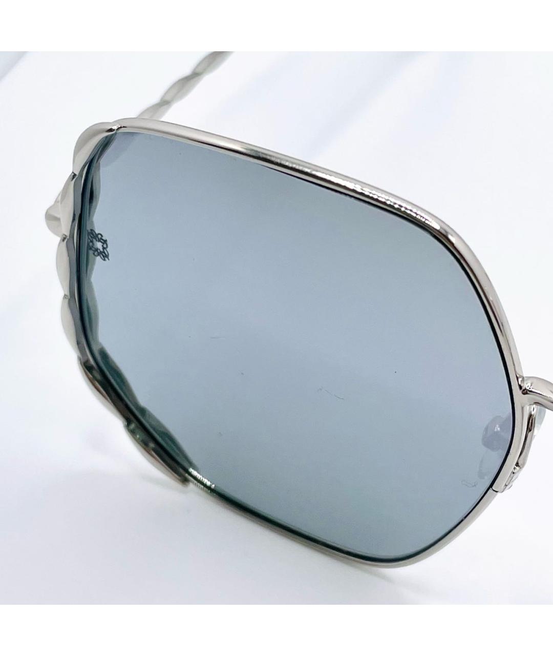 ELIE SAAB Серебряные металлические солнцезащитные очки, фото 8
