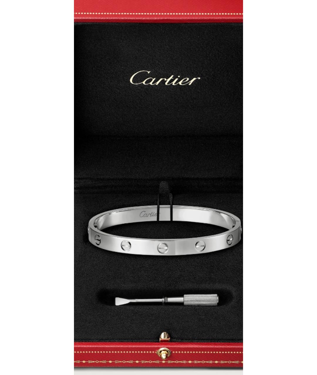 CARTIER Белый браслет из белого золота, фото 3