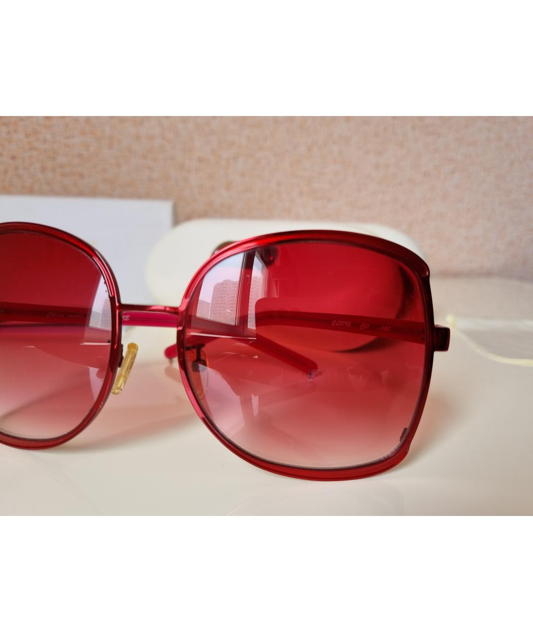 CHLOE Красные металлические солнцезащитные очки, фото 2