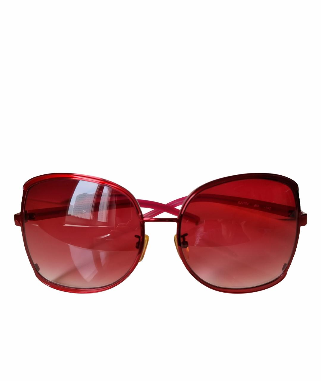 CHLOE Красные металлические солнцезащитные очки, фото 1