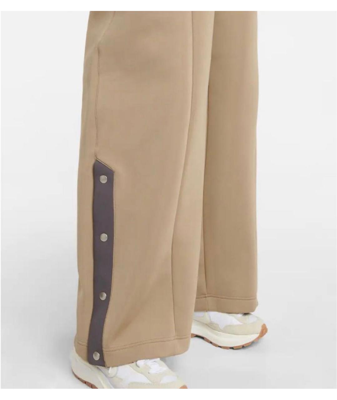 NIKE Бежевые полиэстеровые брюки широкие, фото 6