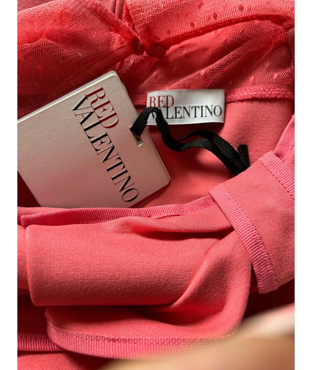 RED VALENTINO Розовое вискозное повседневное платье, фото 3